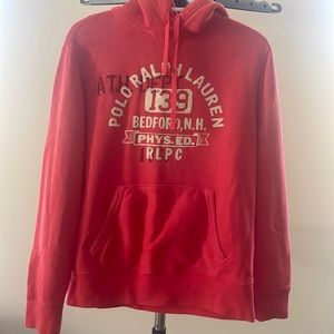 Brand new polo hoodie Greenwich red size small
